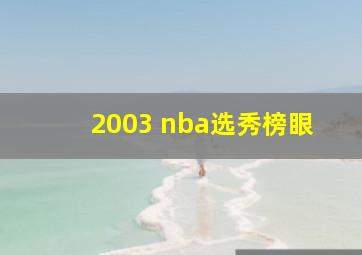 2003 nba选秀榜眼